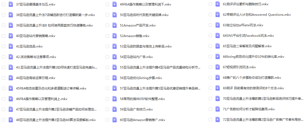 亚马逊开店进阶百度云 亚马逊开店视频教程百度云