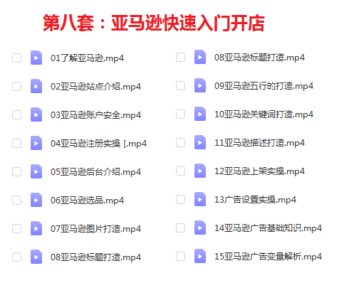 亚马逊开店进阶百度云 亚马逊开店视频教程百度云