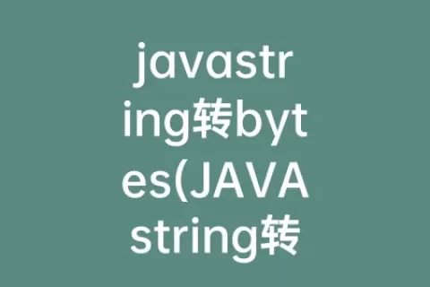 javastring转bytes(javastring转int的方法)
