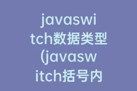 javaswitch数据类型(javaswitch括号内的数据类型可以为())