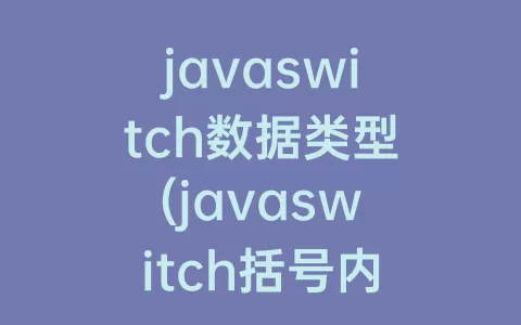 javaswitch数据类型(javaswitch括号内的数据类型可以为())