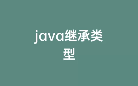 java继承类型