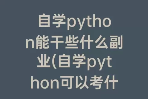 自学python能干些什么副业(自学python可以考什么证)