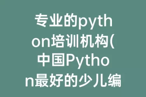 专业的python培训机构(中国python最好的少儿编程培训机构)