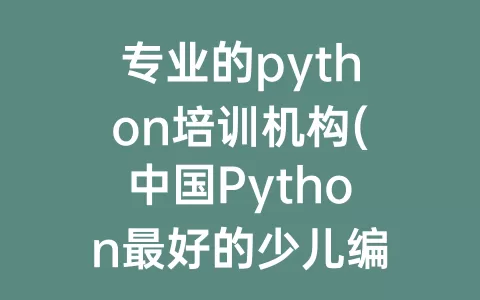 专业的python培训机构(中国python最好的少儿编程培训机构)