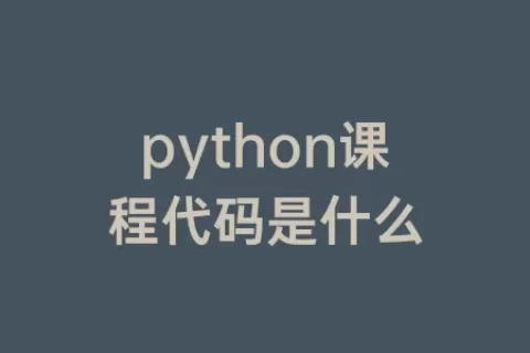 python课程代码是什么
