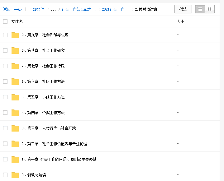 2023初级中级社会工作者网课程考试视频教材课件百度网盘下载